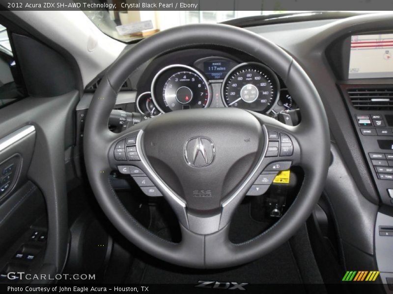  2012 ZDX SH-AWD Technology Steering Wheel