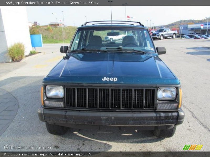 Emerald Green Pearl / Gray 1996 Jeep Cherokee Sport 4WD