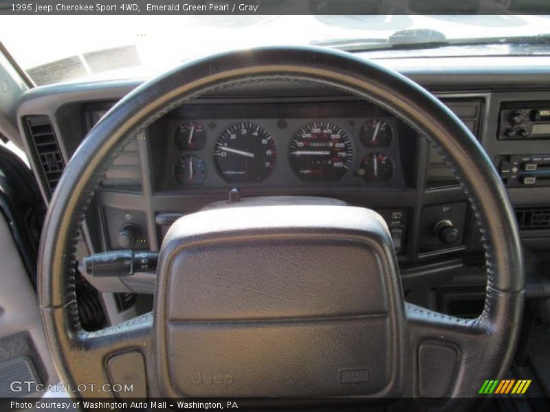 Emerald Green Pearl / Gray 1996 Jeep Cherokee Sport 4WD