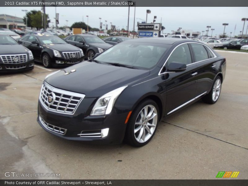 Sapphire Blue Metallic / Shale/Cocoa 2013 Cadillac XTS Premium FWD