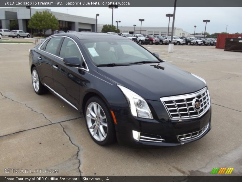 Sapphire Blue Metallic / Shale/Cocoa 2013 Cadillac XTS Premium FWD