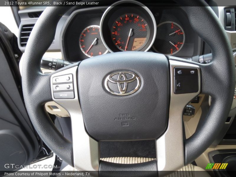 Black / Sand Beige Leather 2012 Toyota 4Runner SR5