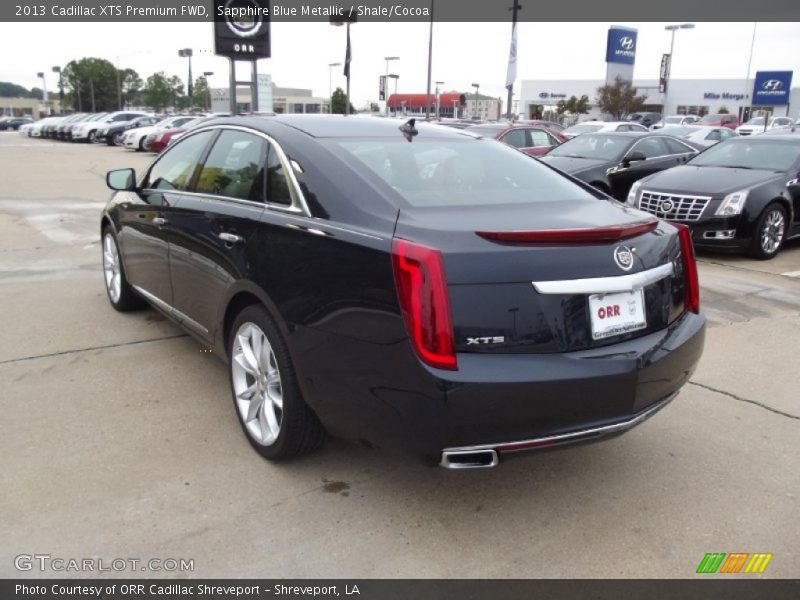 Sapphire Blue Metallic / Shale/Cocoa 2013 Cadillac XTS Premium FWD