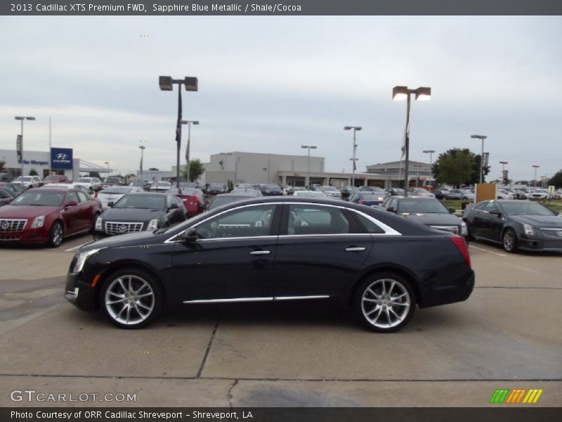 Sapphire Blue Metallic / Shale/Cocoa 2013 Cadillac XTS Premium FWD