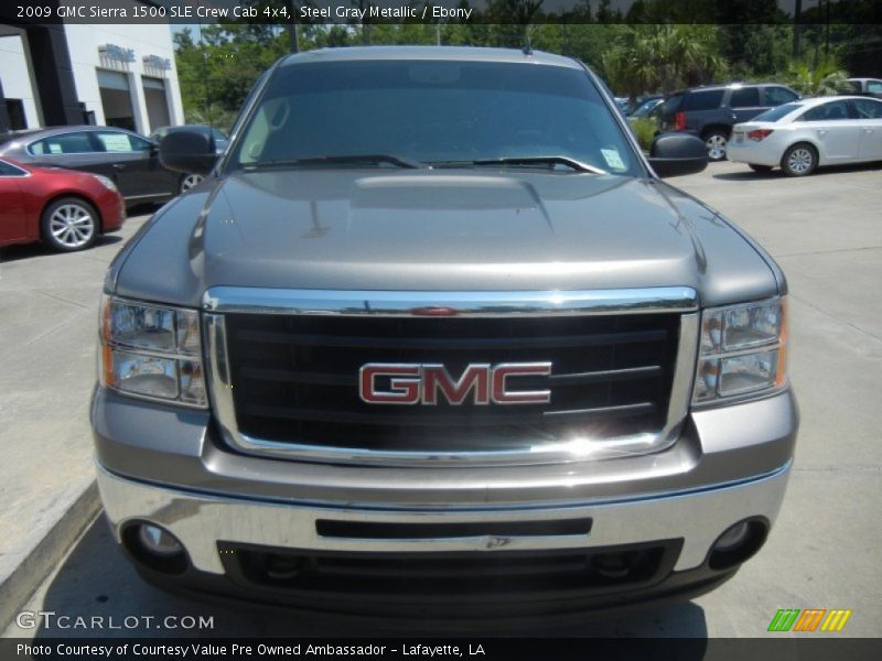 Steel Gray Metallic / Ebony 2009 GMC Sierra 1500 SLE Crew Cab 4x4