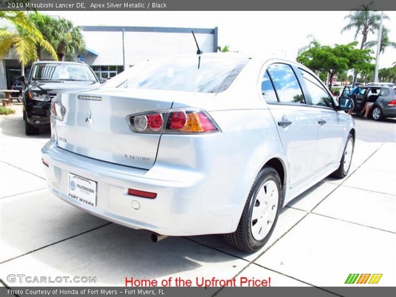 Apex Silver Metallic / Black 2010 Mitsubishi Lancer DE