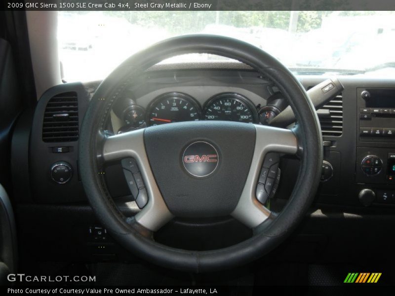 Steel Gray Metallic / Ebony 2009 GMC Sierra 1500 SLE Crew Cab 4x4