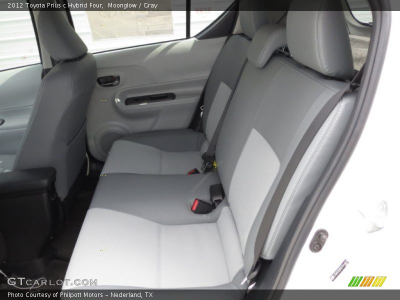 Rear Seat of 2012 Prius c Hybrid Four