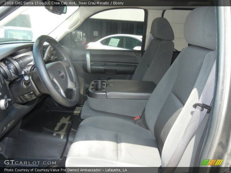Steel Gray Metallic / Ebony 2009 GMC Sierra 1500 SLE Crew Cab 4x4