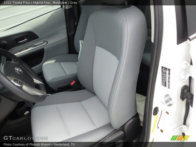 Front Seat of 2012 Prius c Hybrid Four