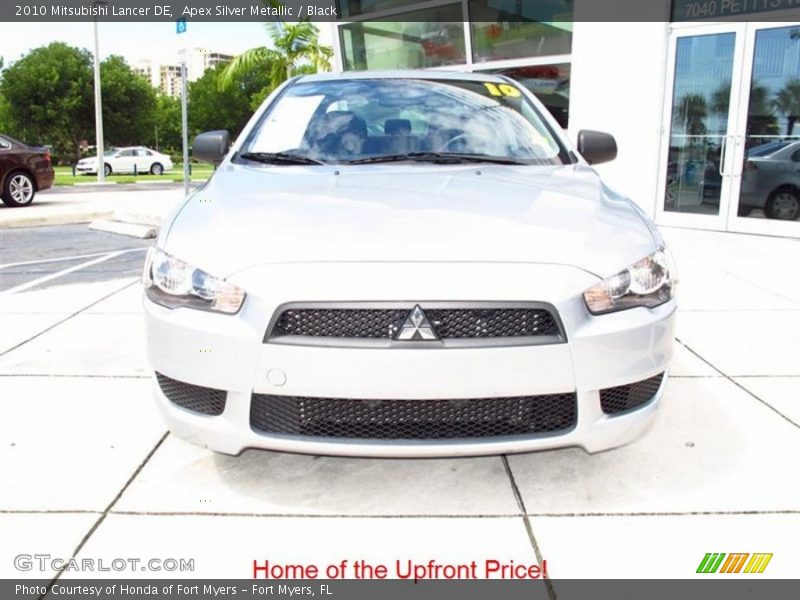 Apex Silver Metallic / Black 2010 Mitsubishi Lancer DE