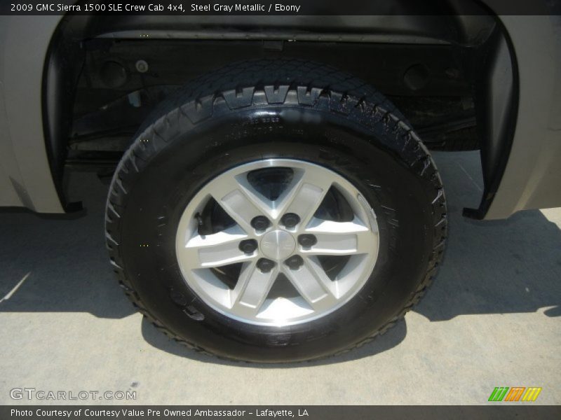 Steel Gray Metallic / Ebony 2009 GMC Sierra 1500 SLE Crew Cab 4x4