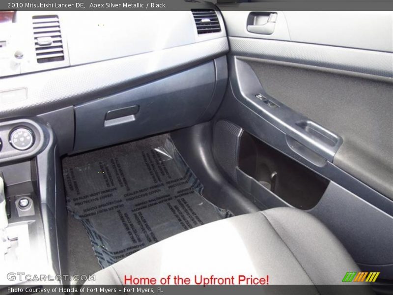 Apex Silver Metallic / Black 2010 Mitsubishi Lancer DE