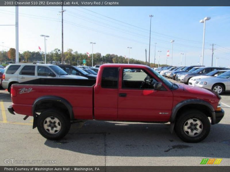 Victory Red / Graphite 2003 Chevrolet S10 ZR2 Extended Cab 4x4