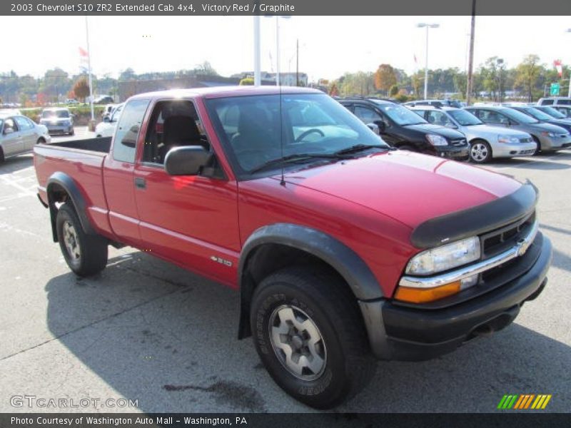 Victory Red / Graphite 2003 Chevrolet S10 ZR2 Extended Cab 4x4