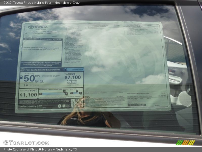 Moonglow / Gray 2012 Toyota Prius c Hybrid Four
