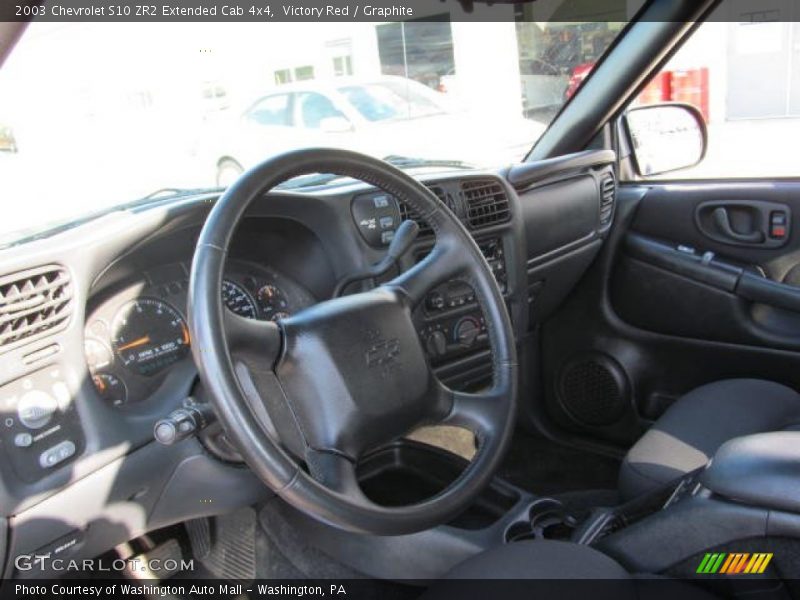 Victory Red / Graphite 2003 Chevrolet S10 ZR2 Extended Cab 4x4