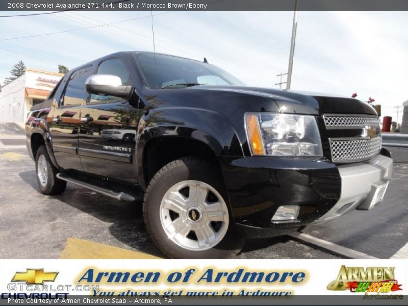 Black / Morocco Brown/Ebony 2008 Chevrolet Avalanche Z71 4x4
