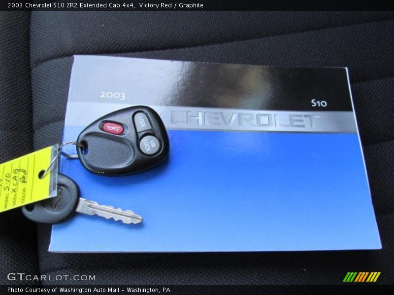 Victory Red / Graphite 2003 Chevrolet S10 ZR2 Extended Cab 4x4
