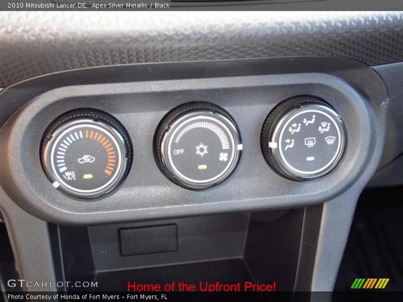 Apex Silver Metallic / Black 2010 Mitsubishi Lancer DE