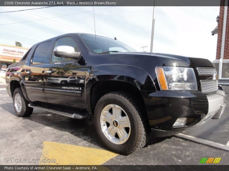Black / Morocco Brown/Ebony 2008 Chevrolet Avalanche Z71 4x4