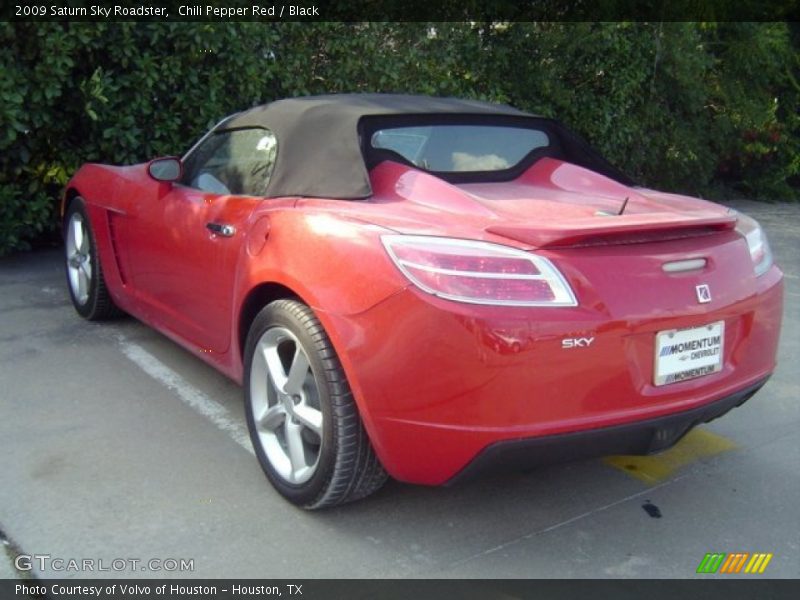 Chili Pepper Red / Black 2009 Saturn Sky Roadster