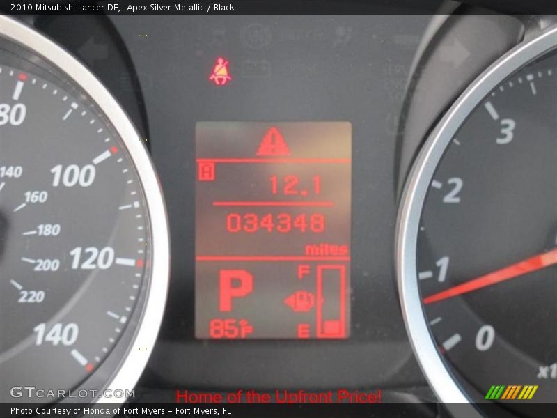 Apex Silver Metallic / Black 2010 Mitsubishi Lancer DE