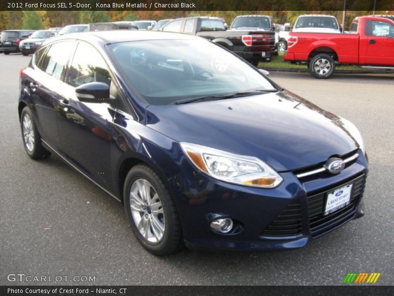 Kona Blue Metallic / Charcoal Black 2012 Ford Focus SEL 5-Door