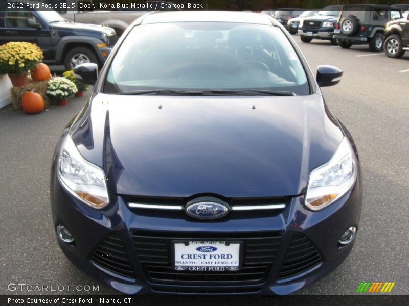 Kona Blue Metallic / Charcoal Black 2012 Ford Focus SEL 5-Door