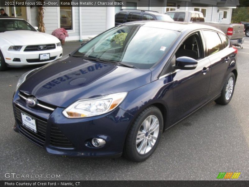 Kona Blue Metallic / Charcoal Black 2012 Ford Focus SEL 5-Door