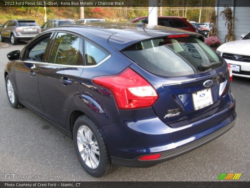 Kona Blue Metallic / Charcoal Black 2012 Ford Focus SEL 5-Door