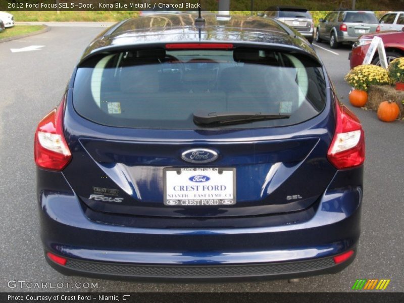 Kona Blue Metallic / Charcoal Black 2012 Ford Focus SEL 5-Door