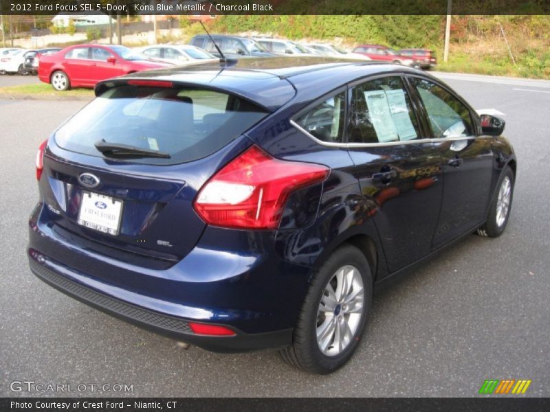Kona Blue Metallic / Charcoal Black 2012 Ford Focus SEL 5-Door