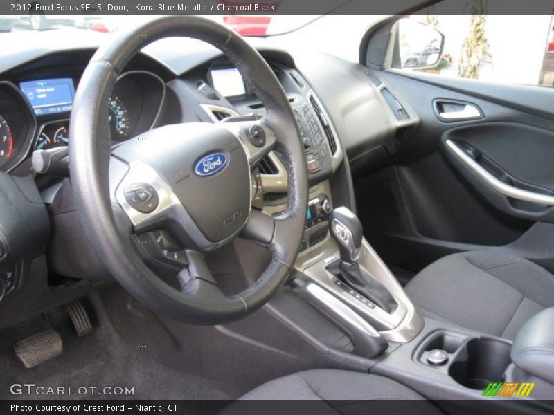 Kona Blue Metallic / Charcoal Black 2012 Ford Focus SEL 5-Door