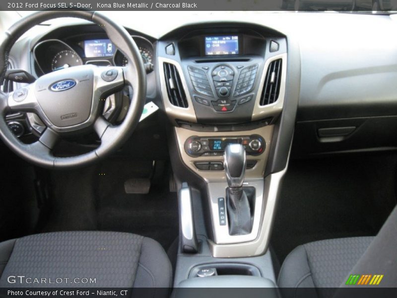 Kona Blue Metallic / Charcoal Black 2012 Ford Focus SEL 5-Door