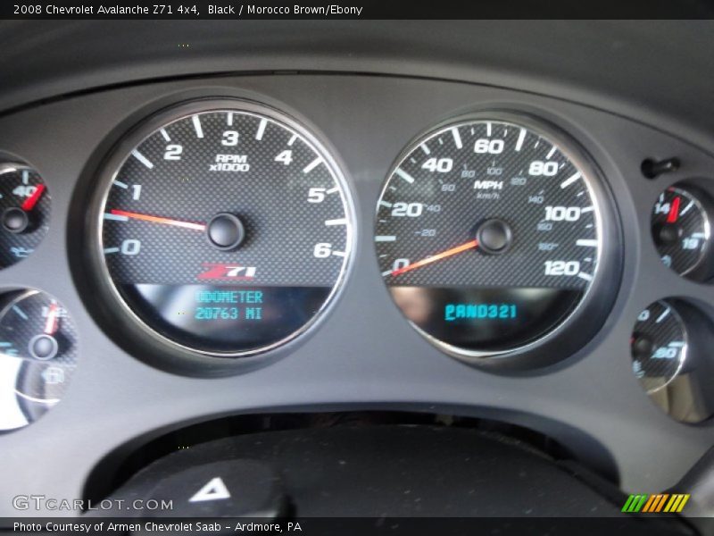 Black / Morocco Brown/Ebony 2008 Chevrolet Avalanche Z71 4x4