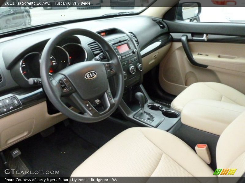 Tuscan Olive / Beige 2011 Kia Sorento LX AWD
