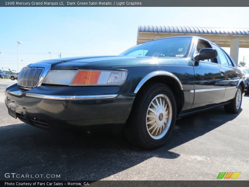 Dark Green Satin Metallic / Light Graphite 1998 Mercury Grand Marquis LS