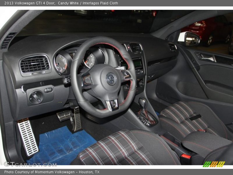 Candy White / Interlagos Plaid Cloth 2013 Volkswagen GTI 4 Door