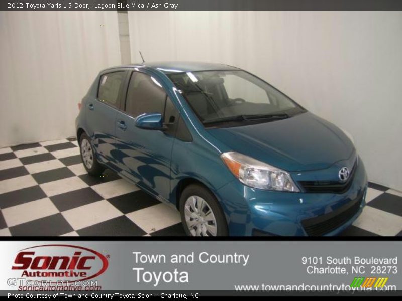 Lagoon Blue Mica / Ash Gray 2012 Toyota Yaris L 5 Door