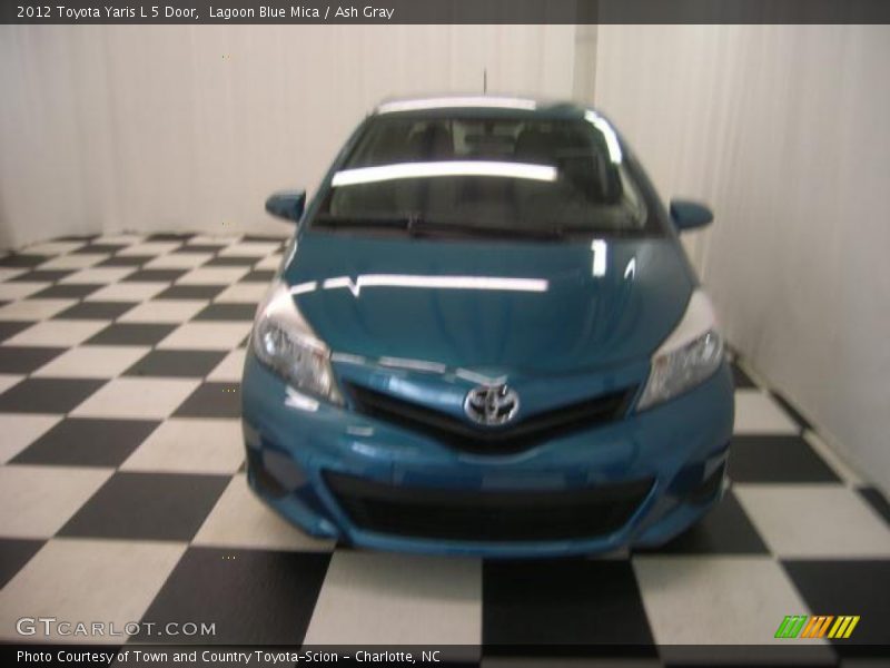 Lagoon Blue Mica / Ash Gray 2012 Toyota Yaris L 5 Door