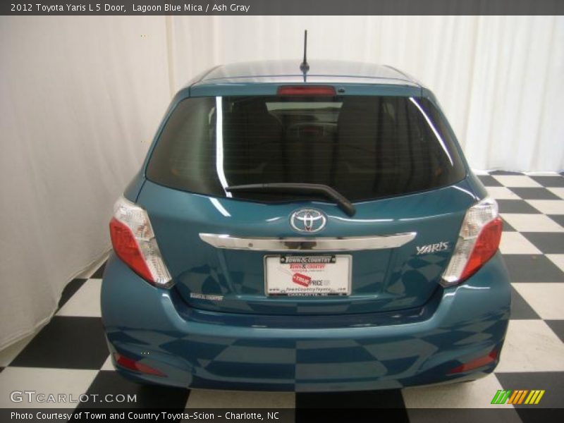 Lagoon Blue Mica / Ash Gray 2012 Toyota Yaris L 5 Door