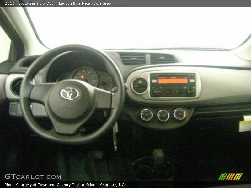Lagoon Blue Mica / Ash Gray 2012 Toyota Yaris L 5 Door