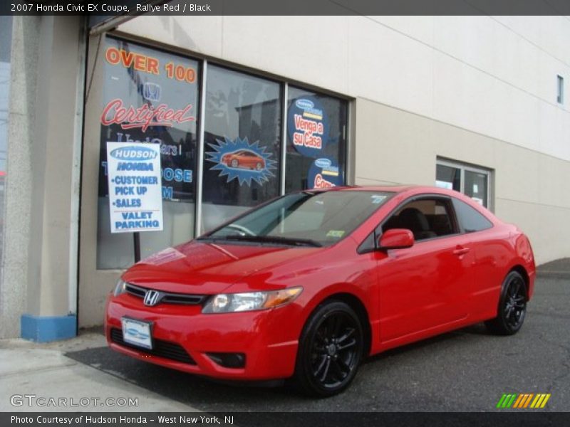 Rallye Red / Black 2007 Honda Civic EX Coupe