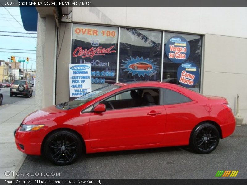 Rallye Red / Black 2007 Honda Civic EX Coupe