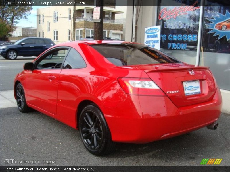 Rallye Red / Black 2007 Honda Civic EX Coupe