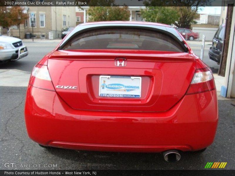 Rallye Red / Black 2007 Honda Civic EX Coupe