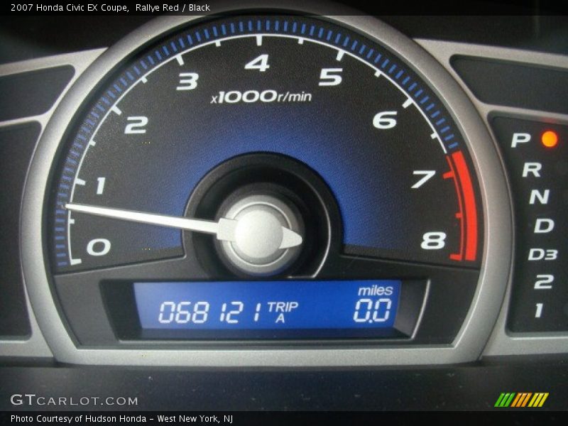 Rallye Red / Black 2007 Honda Civic EX Coupe