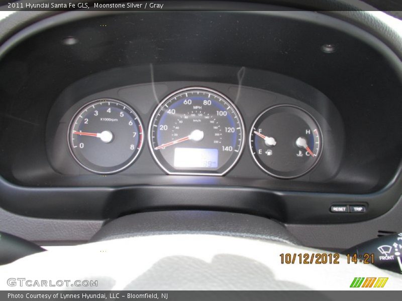 Moonstone Silver / Gray 2011 Hyundai Santa Fe GLS