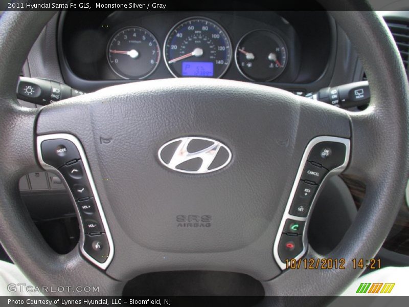 Moonstone Silver / Gray 2011 Hyundai Santa Fe GLS